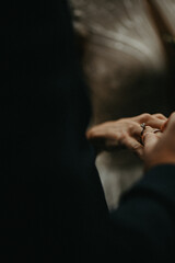 Wedding ring, hands