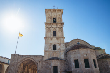 Obraz premium Church of Saint Lazarus on Saint Lazarus Square in Old Town of Larnaca city, Cyprus island country