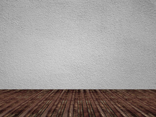 Empty room solid grey color plaster interior wall and floor.