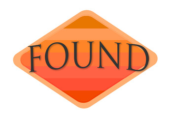 found vintage rubber stamp isolated on white background