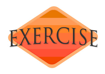 exercise vintage rubber stamp isolated on white background