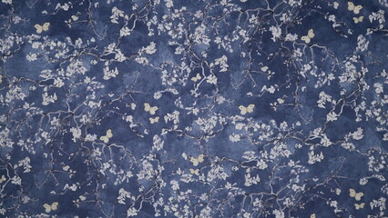blue background Graphics  texture on Fabric