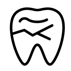 broken teeth icon