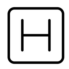 hospital, center, sign, health, square icon