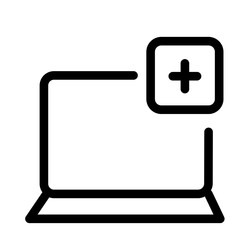 laptop in hospital icon