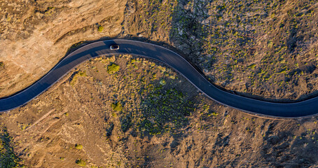 Fototapeta premium Aerial landscape shots, summer and free space