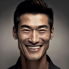 Obraz premium Beautiful Chinese man in front of a background