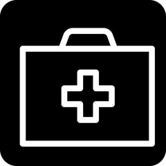Obraz premium Solid bag medical icon