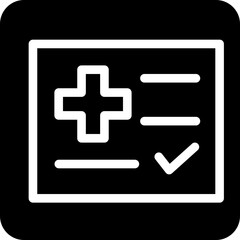 Obraz premium Solid health,document,notes,checkmark icon