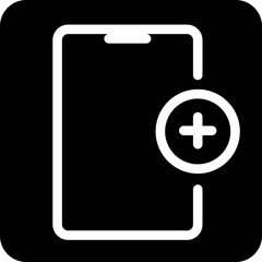 Solid mobile,medical,app icon