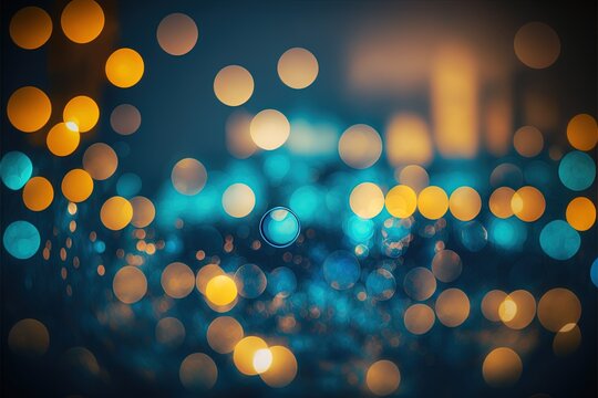 abstract bokeh background with lights, ai generated