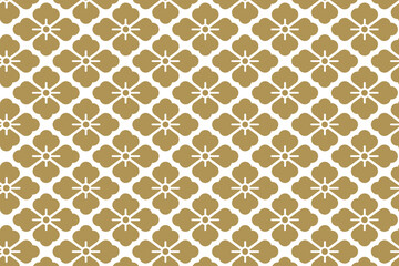 花菱のシームレスな透過パターン。和柄のイラスト。