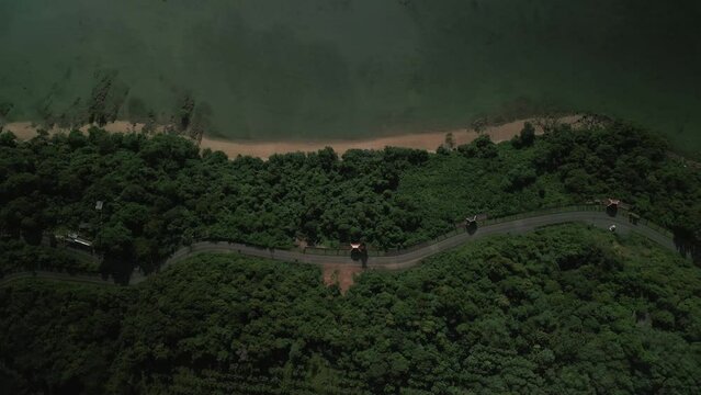Aerial view Tropical island phuket,top view