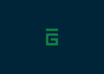 letter fg square logo design vector illustration template