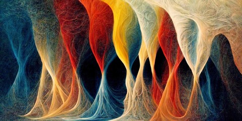 Elements of the world water fire air different colors abstraction background. Generarative AI.