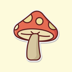 mushroom icon vector design template simple and modern