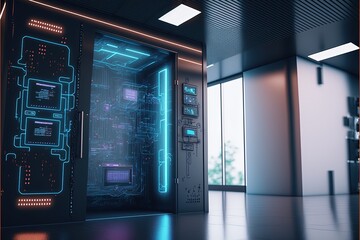 Digital illustration about technology and house.