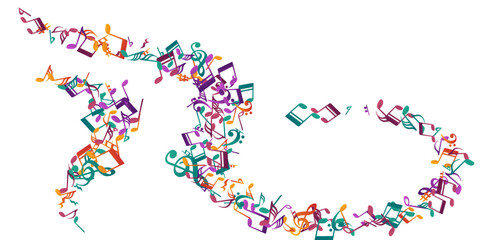 Music note symbols vector design. Song notation