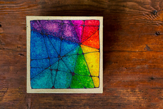 Handmade Colorful Rainbow Box