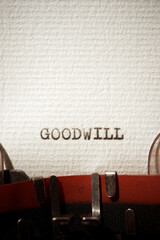 Goodwill concept view