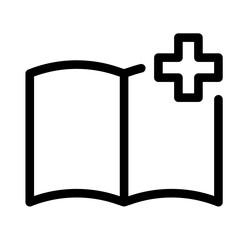 Obraz premium book medical cross icon