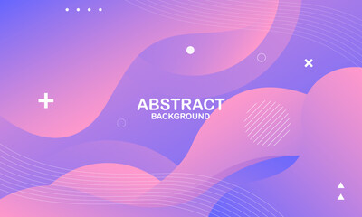 Abstract pink wavy background. Dynamic shapes composition. Eps10 vector