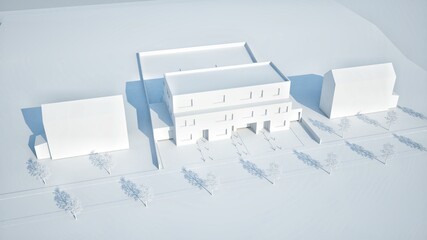 B&acirc;timent isom&eacute;trique 3D