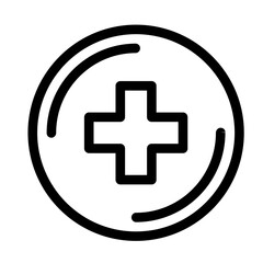 medical cross circle icon