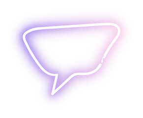 Collection of word bolloon neon