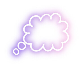 Collection of word bolloon neon