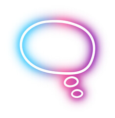 Collection of word bolloon neon