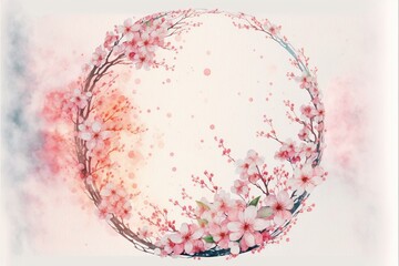 sakura cherry blossom season japan pink flower illustration background