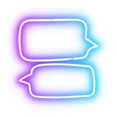 Collection of word bolloon neon