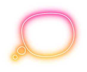 Collection of word bolloon neon