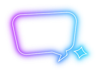 Collection of word bolloon neon