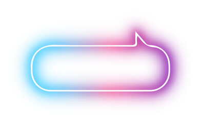 Collection of word bolloon neon