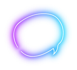 Collection of word bolloon neon