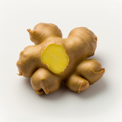 Ginger Root on a White Background