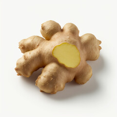 Fototapeta premium Ginger Root on a White Background