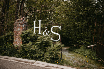 Gate with 2 big letters attached