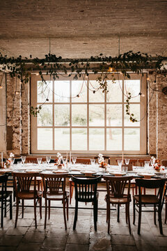Rustic wedding table reception