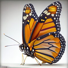 A close up of a monarch butterfly