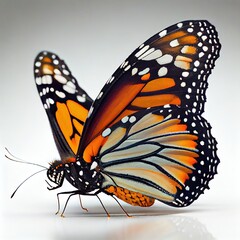 Fototapeta na wymiar A close up of a monarch butterfly