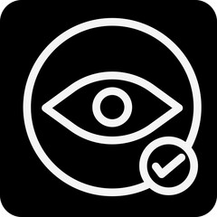 Solid healthy eyes icon