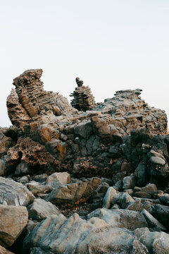 Volcanic Rock erosion on the coast of Sicily