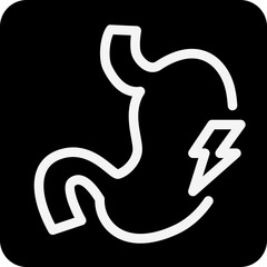 Solid stomach ache icon
