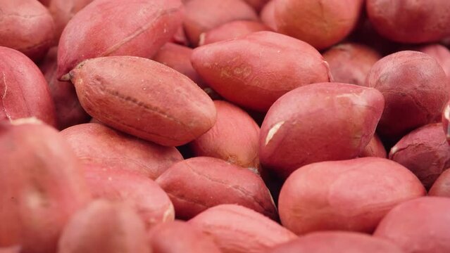 Camera Move Over a Handful Peanuts