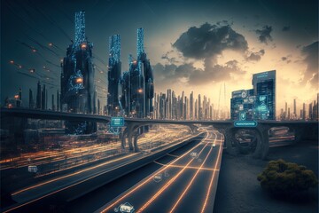 Digital illustration about technology and house.