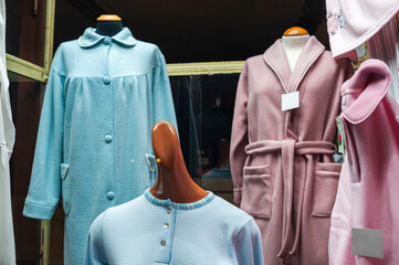 Showcase with mannequins