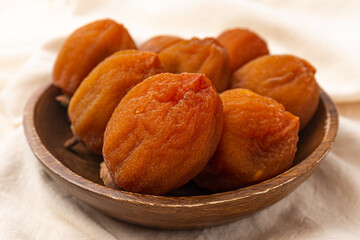 Half-dried persimmon made by drying persimmons